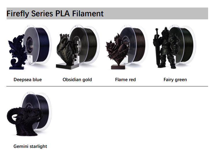 ZIRO Glitter Twinkling PLA Firefly Series Filament