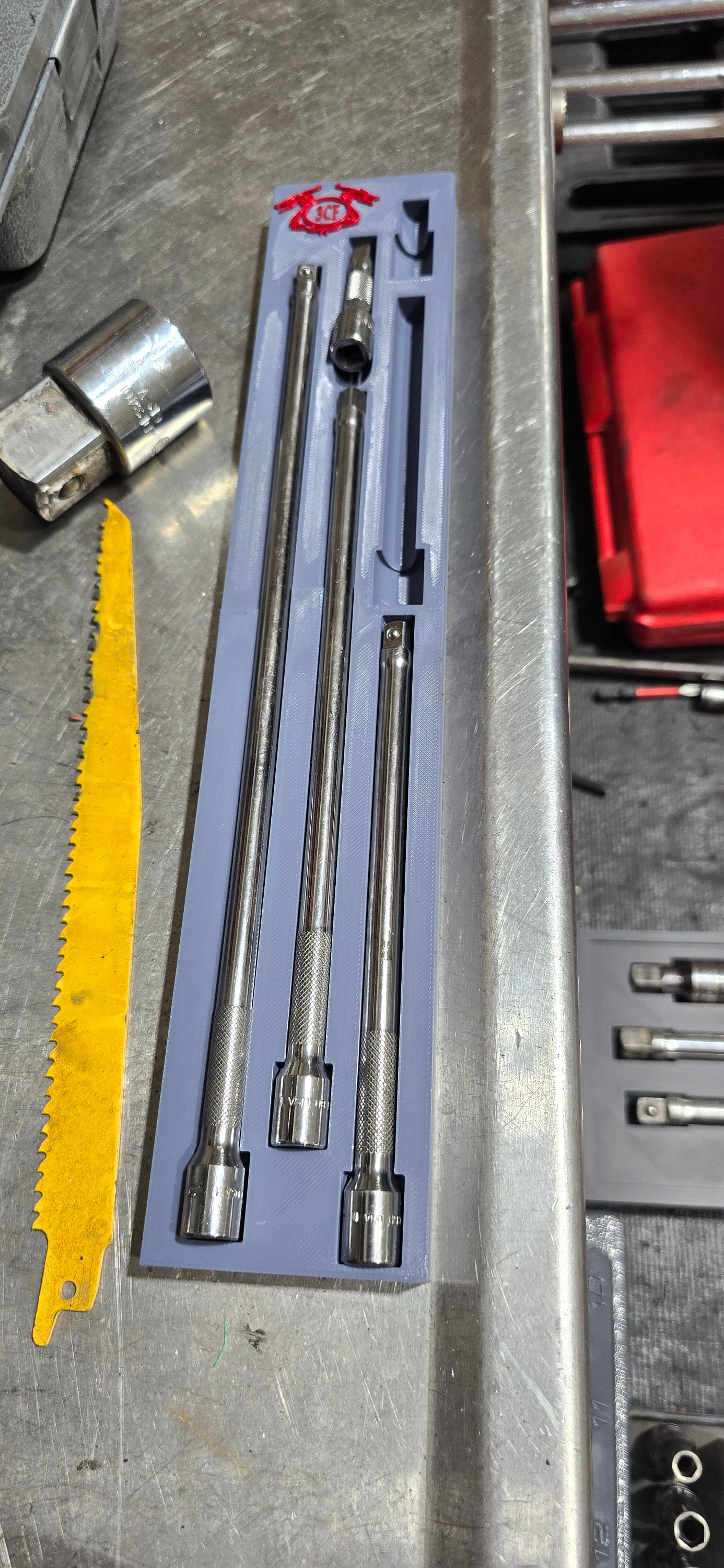 1/4 inch extension tray fits (snap on, matco, craftsman)